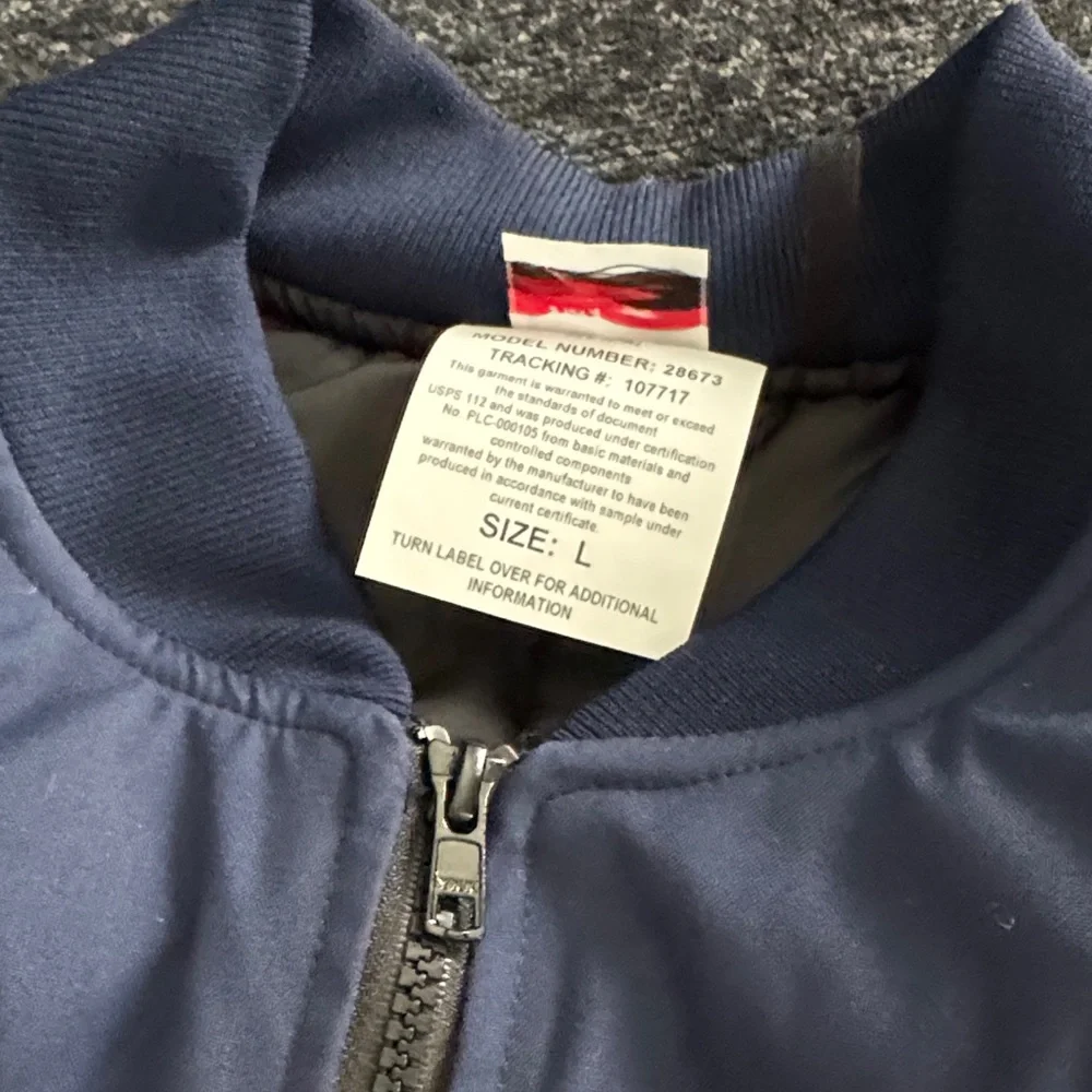 Unisex USPS Blue Vest with Red and White Accents - Picture 7 of 8